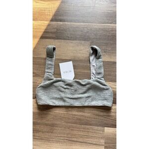 $168 NWT RUMER Rosa Crop Top Women Large Seafoam Green NEW Textured R21121